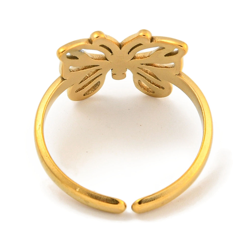 Ring stainless steel ☀ butterfly