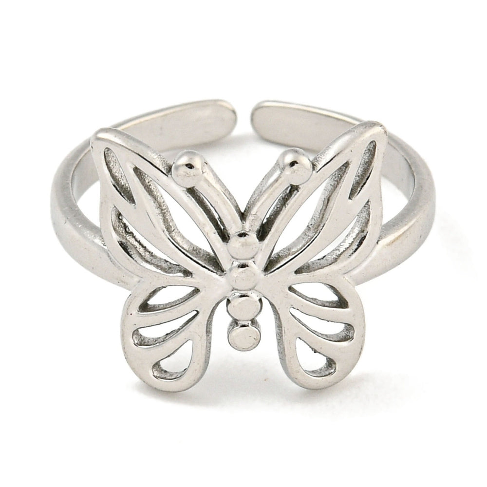 Ring stainless steel ☀ butterfly