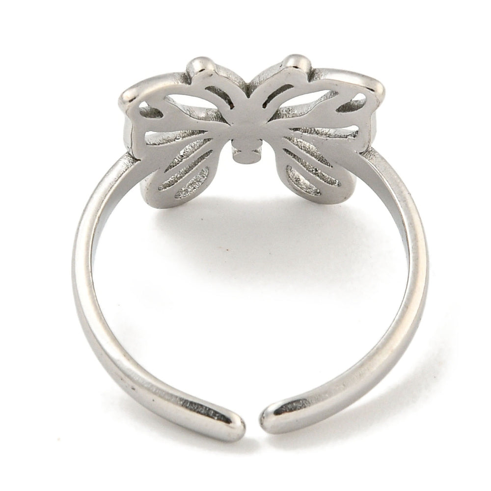 Ring stainless steel ☀ butterfly
