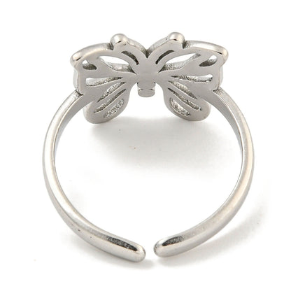 Ring stainless steel ☀ butterfly