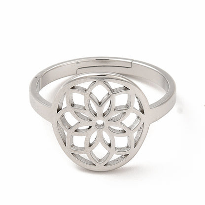 Ring stainless steel ☀ mandala