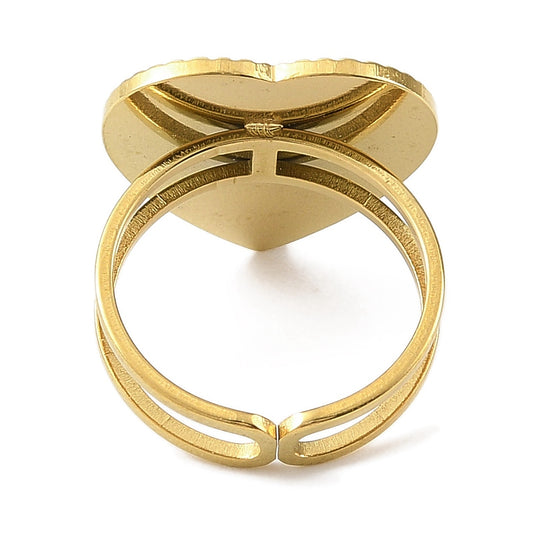 Ring stainless steel ☀ big heart