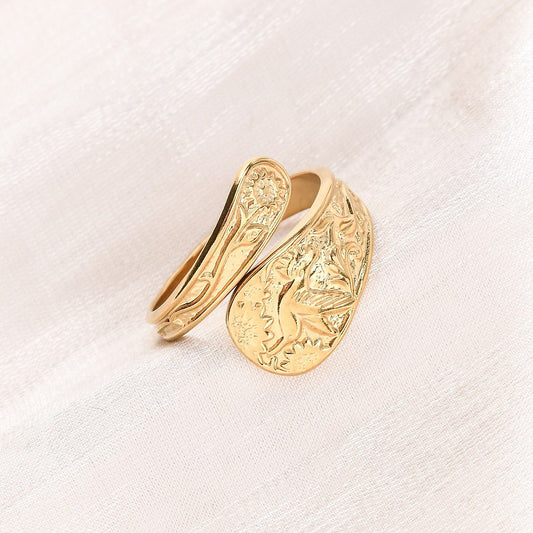 Ring stainless steel ☀ bird