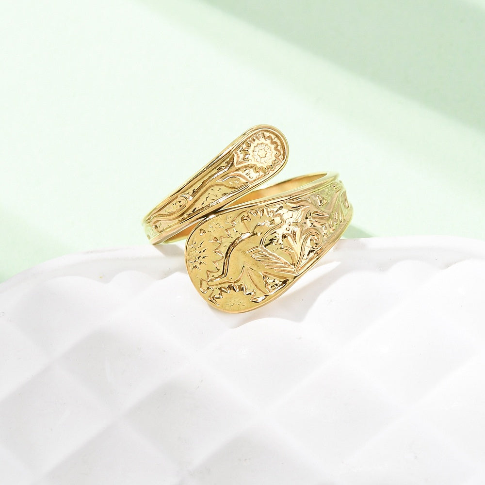 Ring stainless steel ☀ bird