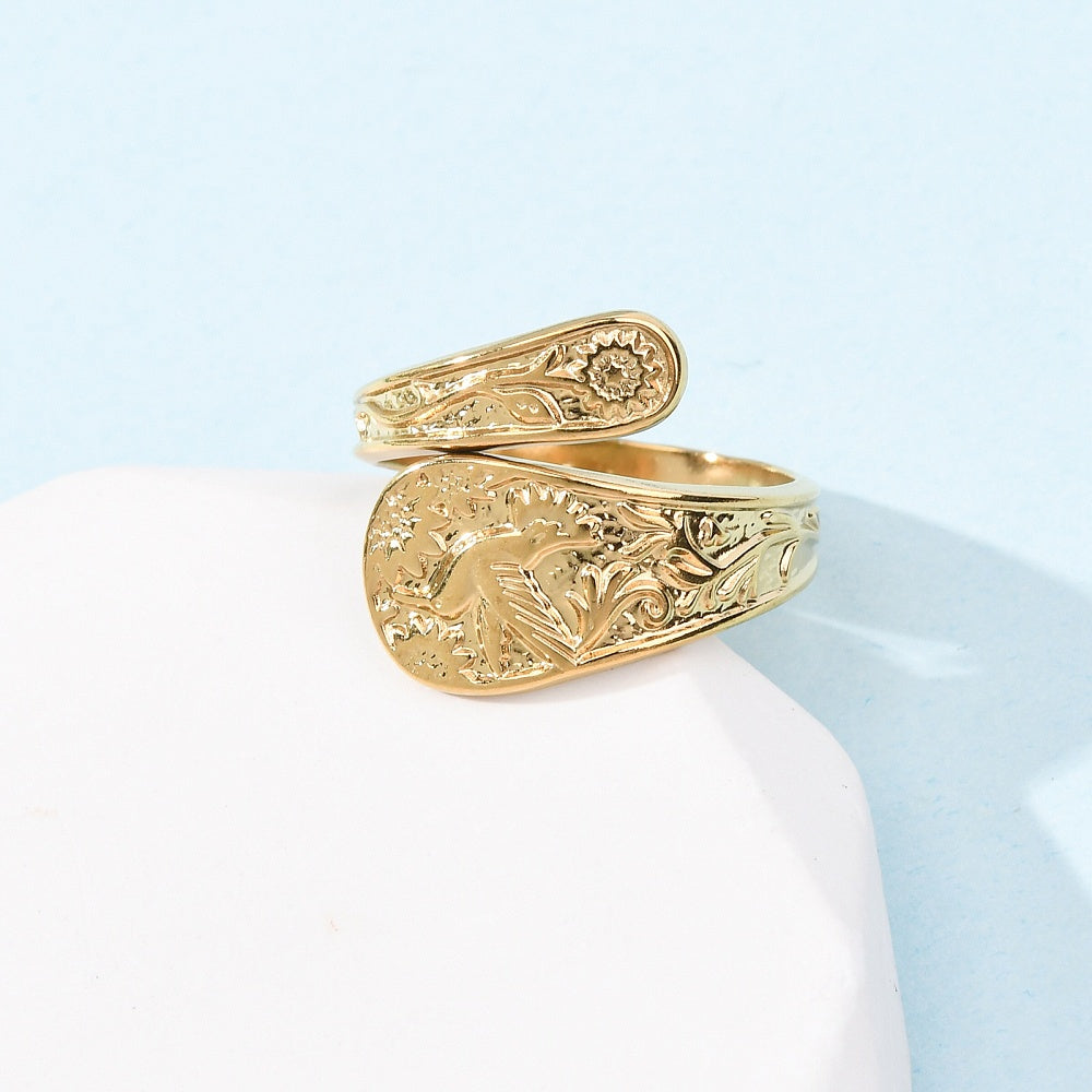 Ring stainless steel ☀ bird