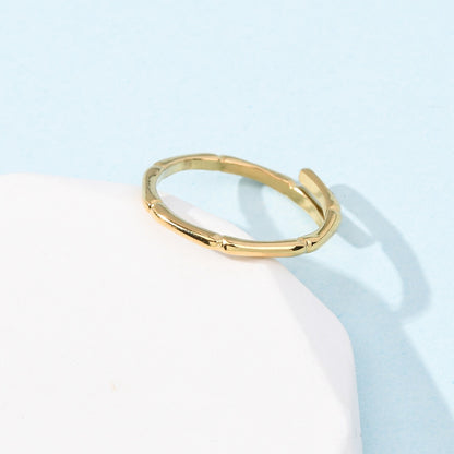 Ring stainless steel ☀ bamboo