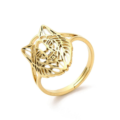 Ring stainless steel ☀ wolf