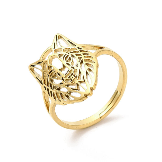 Ring stainless steel ☀ wolf