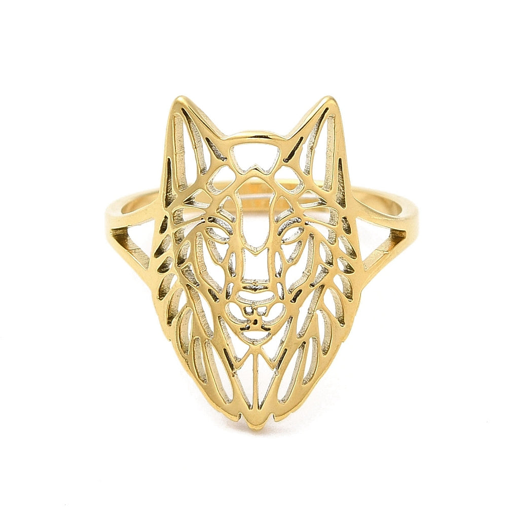 Ring stainless steel ☀ wolf