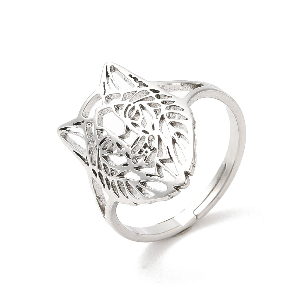 Ring stainless steel ☀ wolf