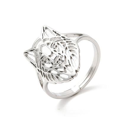 Ring stainless steel ☀ wolf