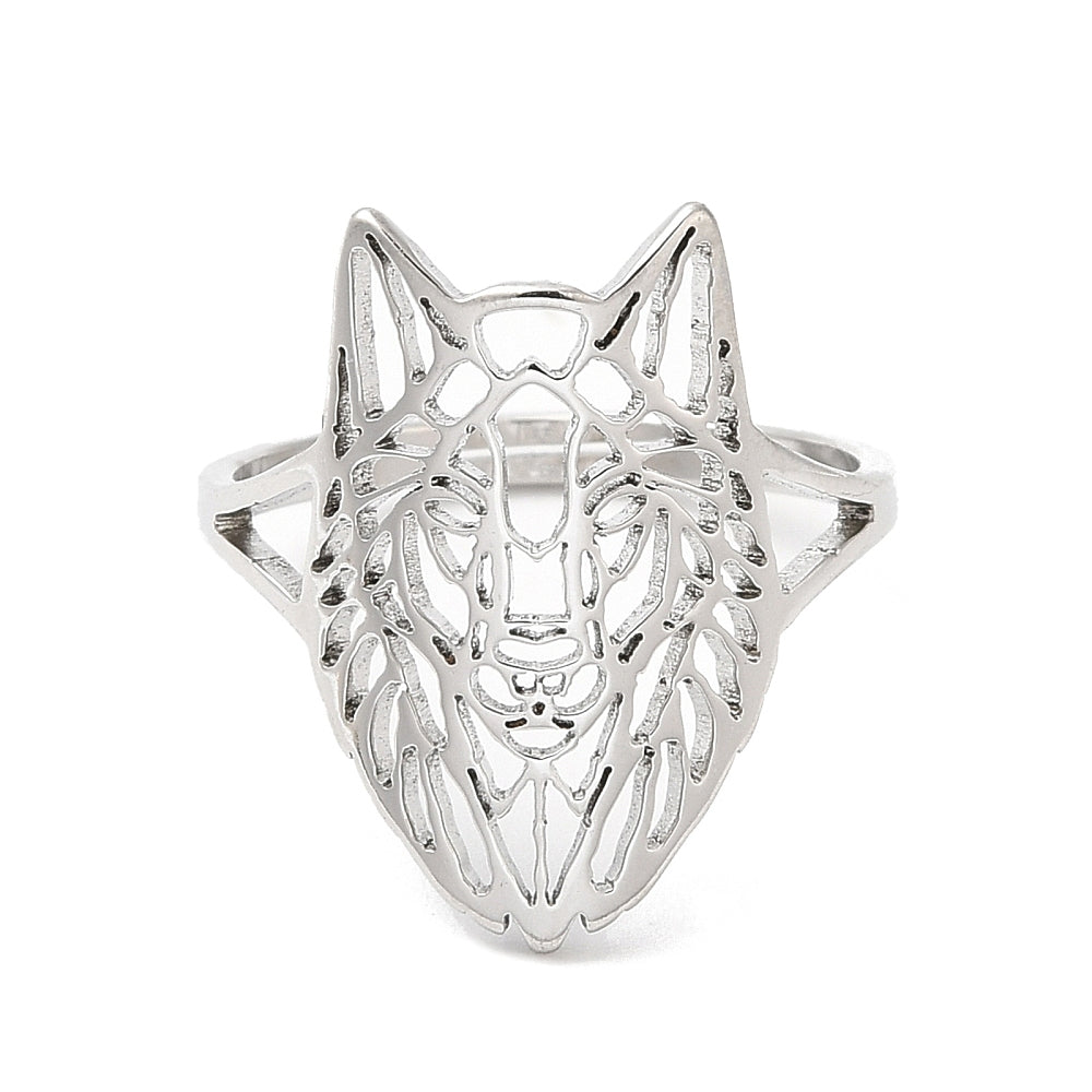 Ring stainless steel ☀ wolf