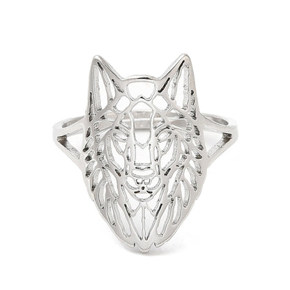 Ring stainless steel ☀ wolf
