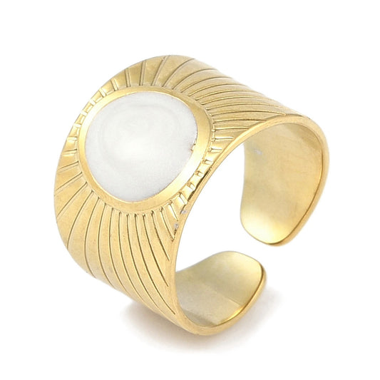 Ring stainless steel ☀ oval