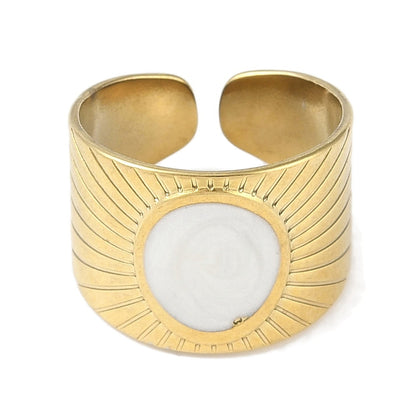 Ring stainless steel ☀ oval