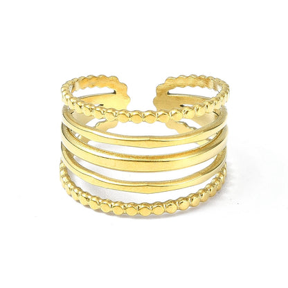 Ring stainless steel ☀ boho ring stack