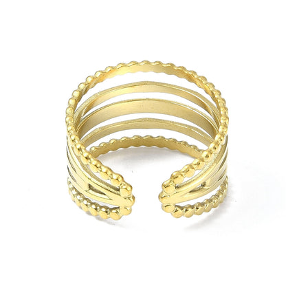 Ring stainless steel ☀ boho ring stack