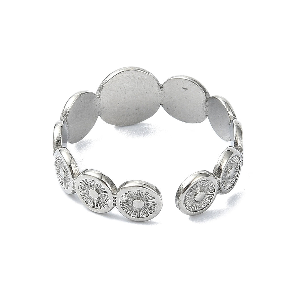 Ring stainless steel ☀ boho rounds