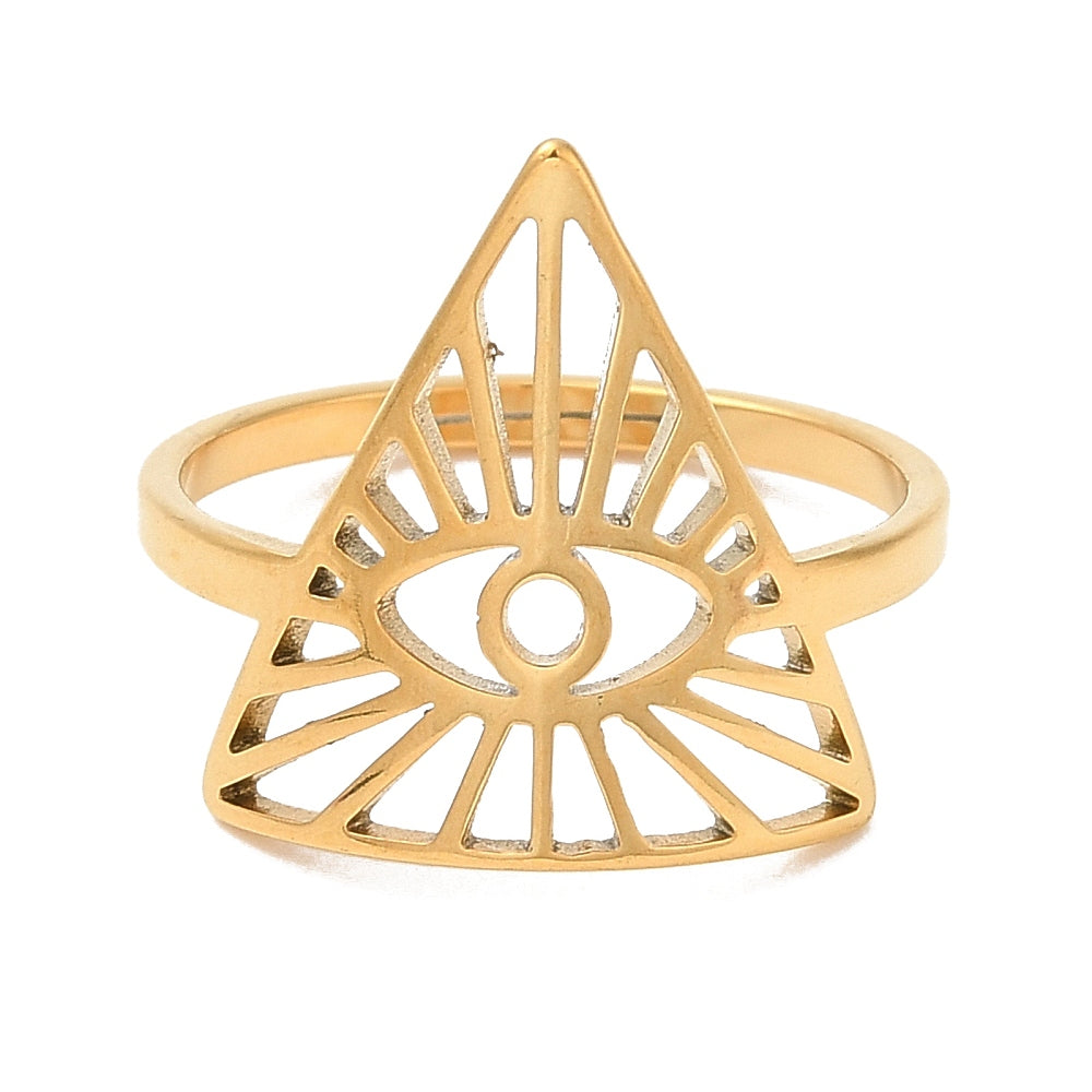 Ring stainless steel ☀ eye triangle