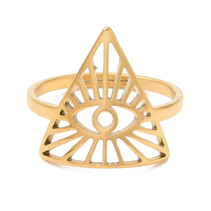 Ring stainless steel ☀ eye triangle