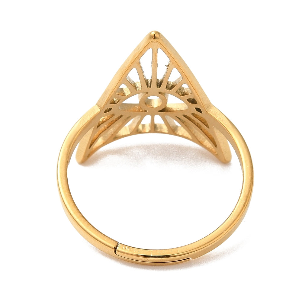Ring stainless steel ☀ eye triangle