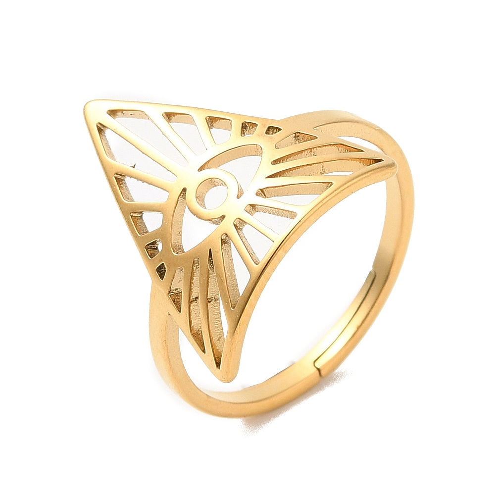 Ring stainless steel ☀ eye triangle