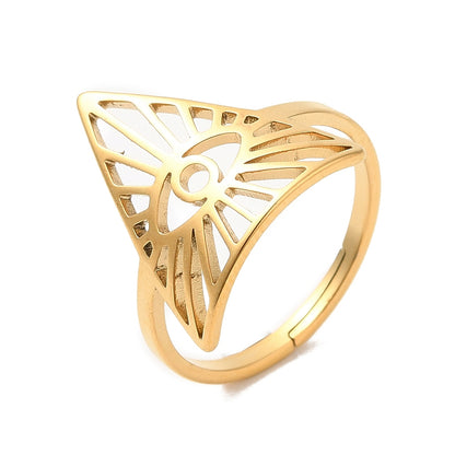 Ring stainless steel ☀ eye triangle