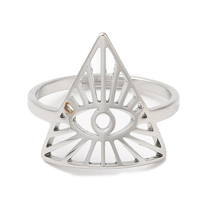 Ring stainless steel ☀ eye triangle