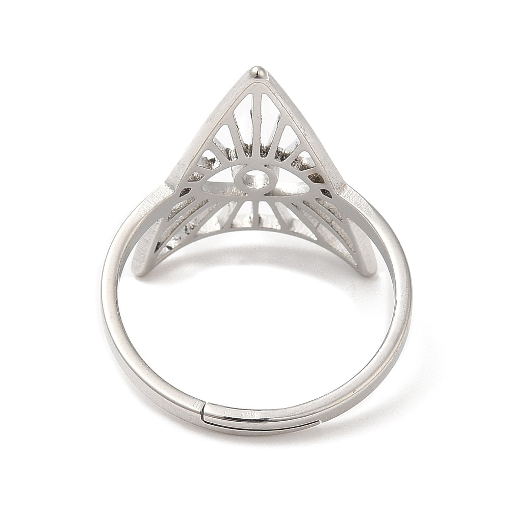 Ring stainless steel ☀ eye triangle