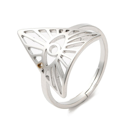 Ring stainless steel ☀ eye triangle