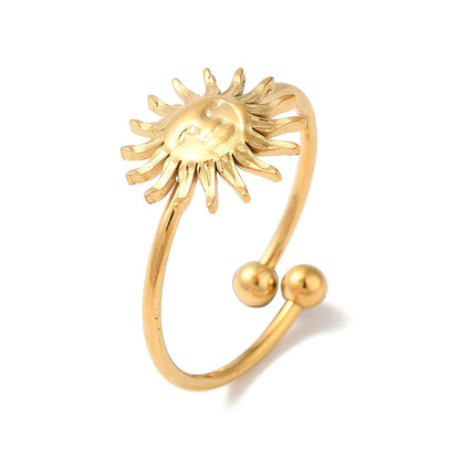 Ring stainless steel ☀ vintage sun