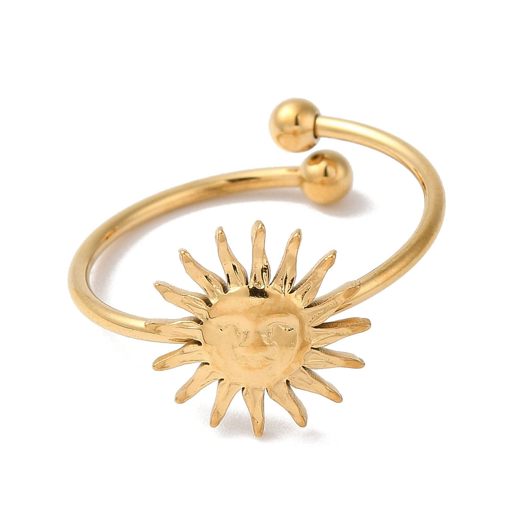 Ring stainless steel ☀ vintage sun