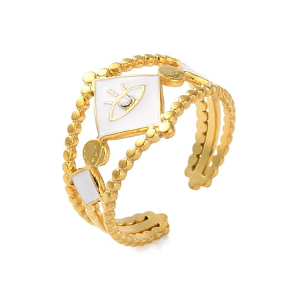 Ring stainless steel ☀ evil eye