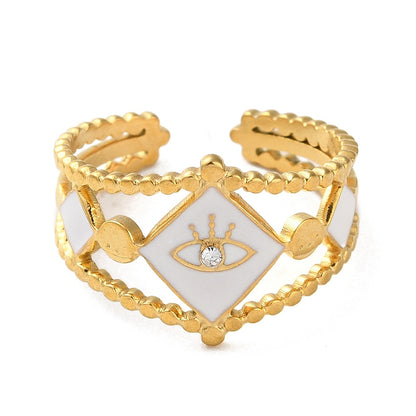 Ring stainless steel ☀ evil eye