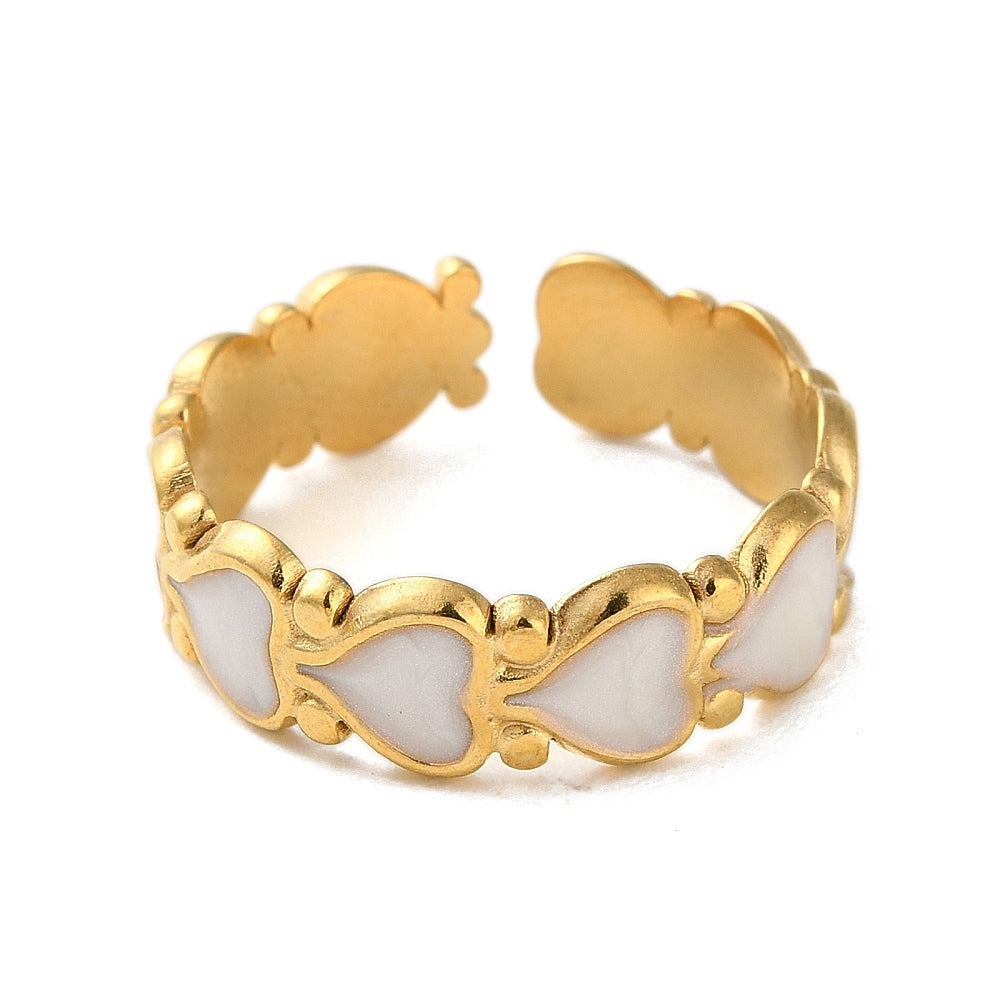 Ring stainless steel ☀ little hearts