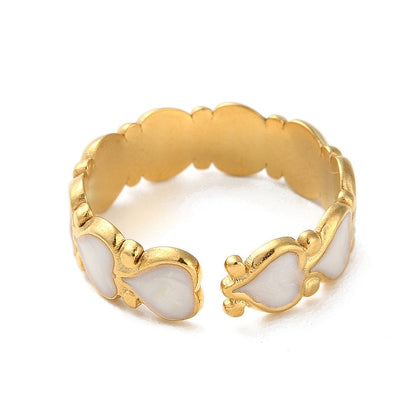 Ring stainless steel ☀ little hearts