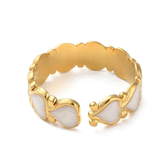 Ring stainless steel ☀ little hearts