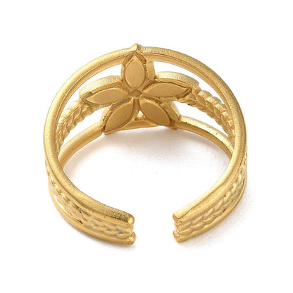 Ring stainless steel ☀ flower