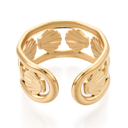 Ring stainless steel ☀ sea shell