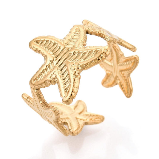 Ring stainless steel ☀ sea star