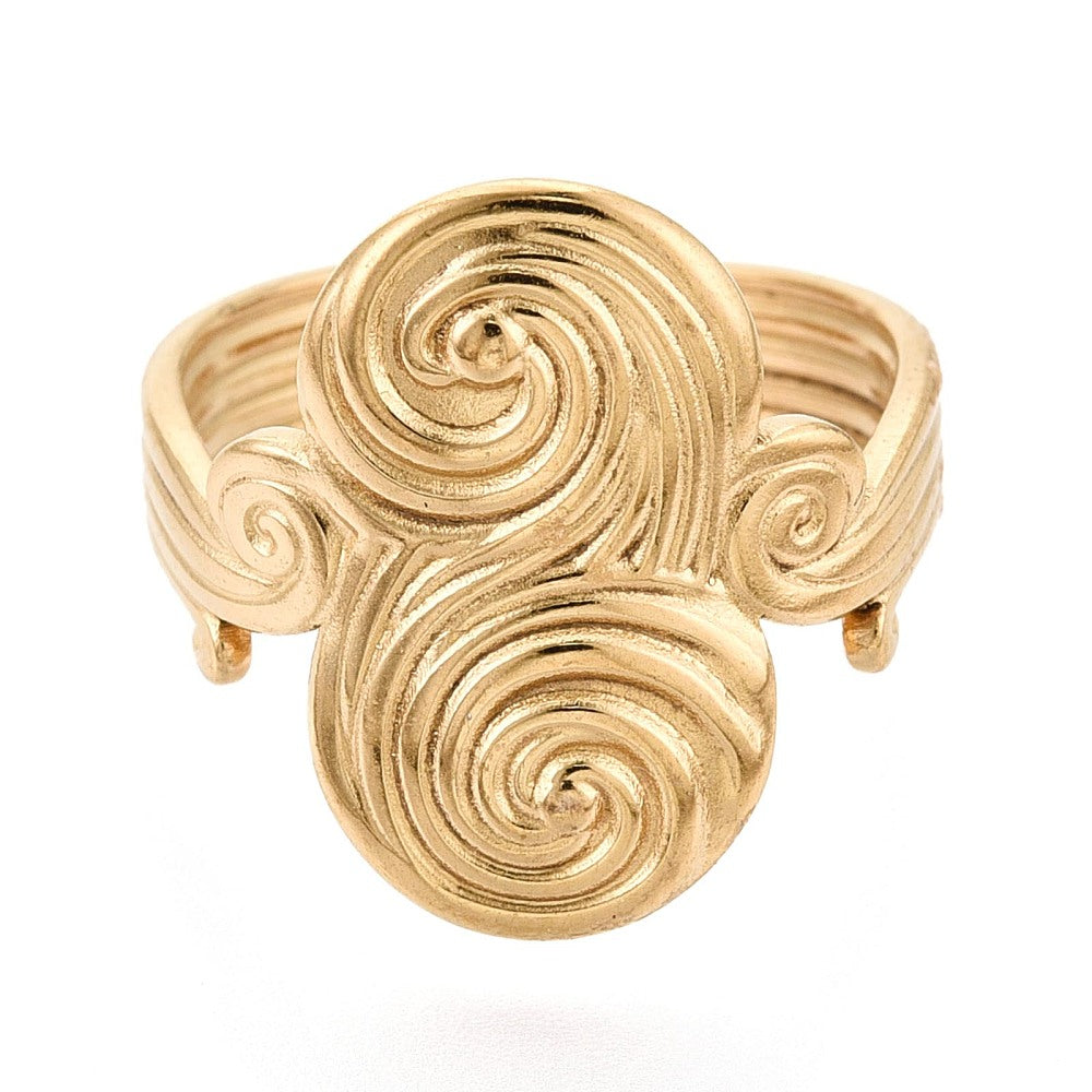 Ring stainless steel ☀ round wave
