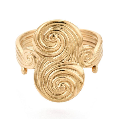 Ring stainless steel ☀ round wave