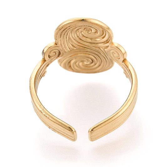 Ring stainless steel ☀ round wave