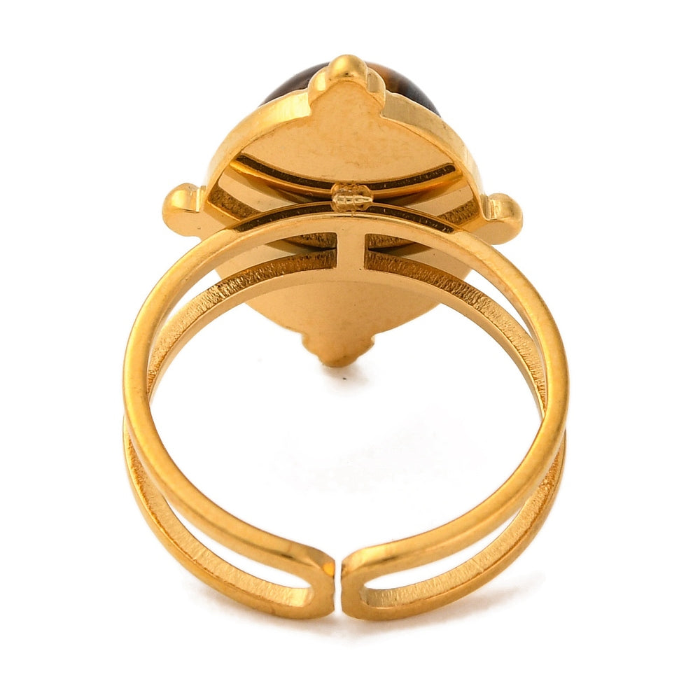 Ring stainless steel ☀ boho tiger eye