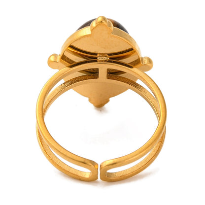 Ring stainless steel ☀ boho tiger eye