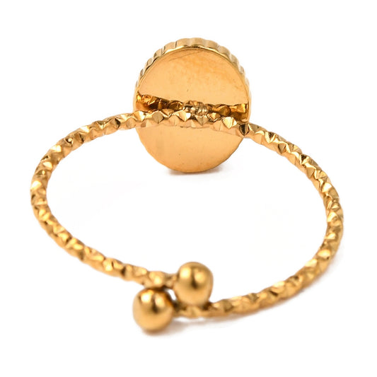 Ring stainless steel ☀ tiny tiger eye