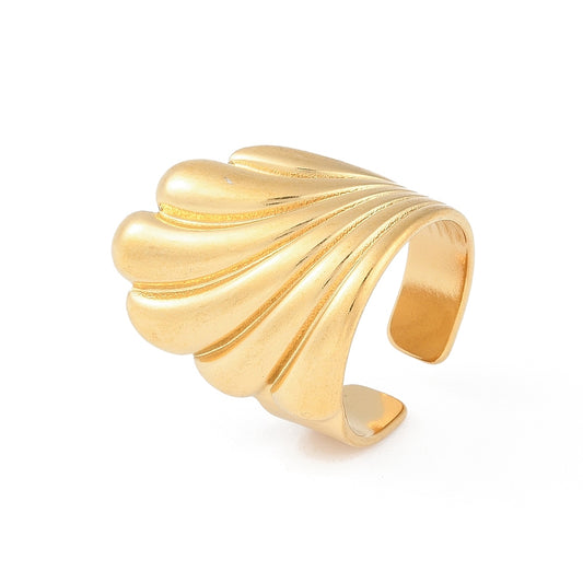 Ring stainless steel ☀ chuncky wave