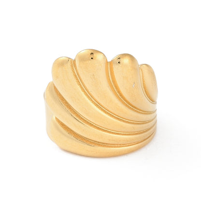 Ring stainless steel ☀ chuncky wave