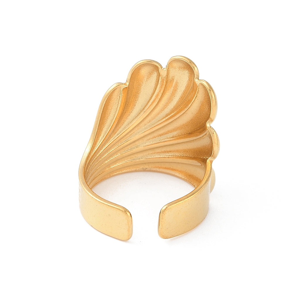 Ring stainless steel ☀ chuncky wave