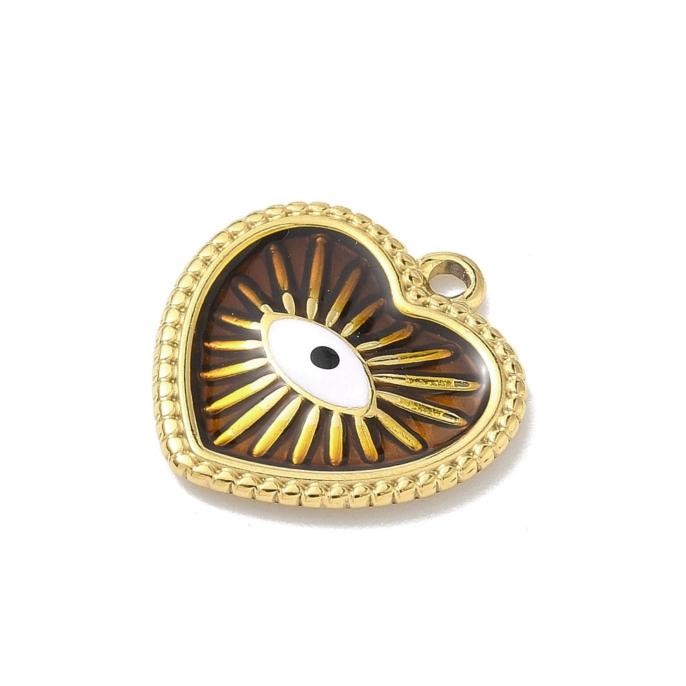Bedel + ketting ☀ brown evil eye